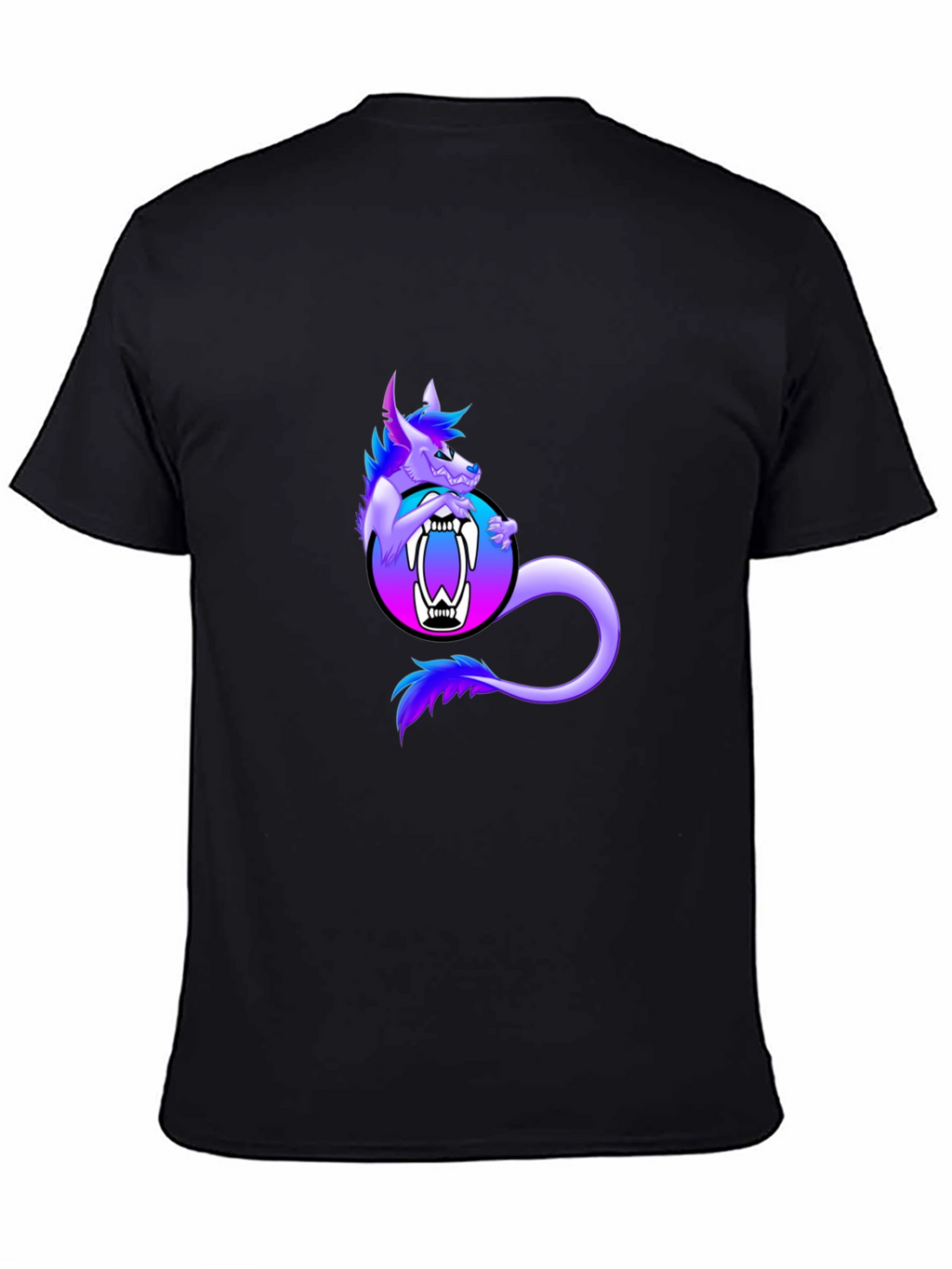 Monster Graphic T-Shirt Black Cotton Tee