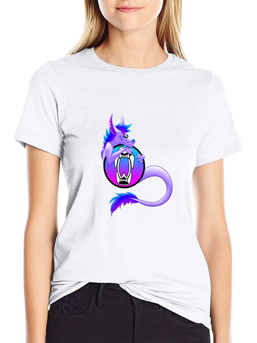 Monster Graphic T-Shirt Black Cotton Tee