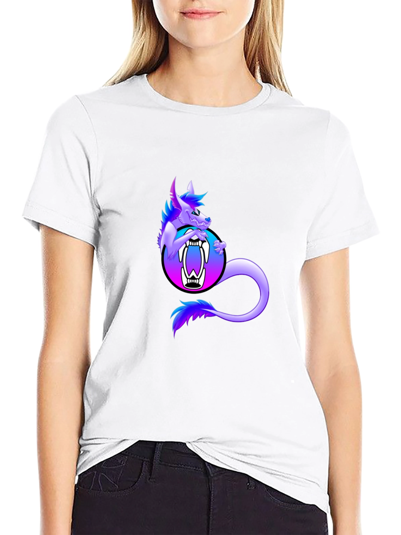 Monster Graphic T-Shirt Black Cotton Tee
