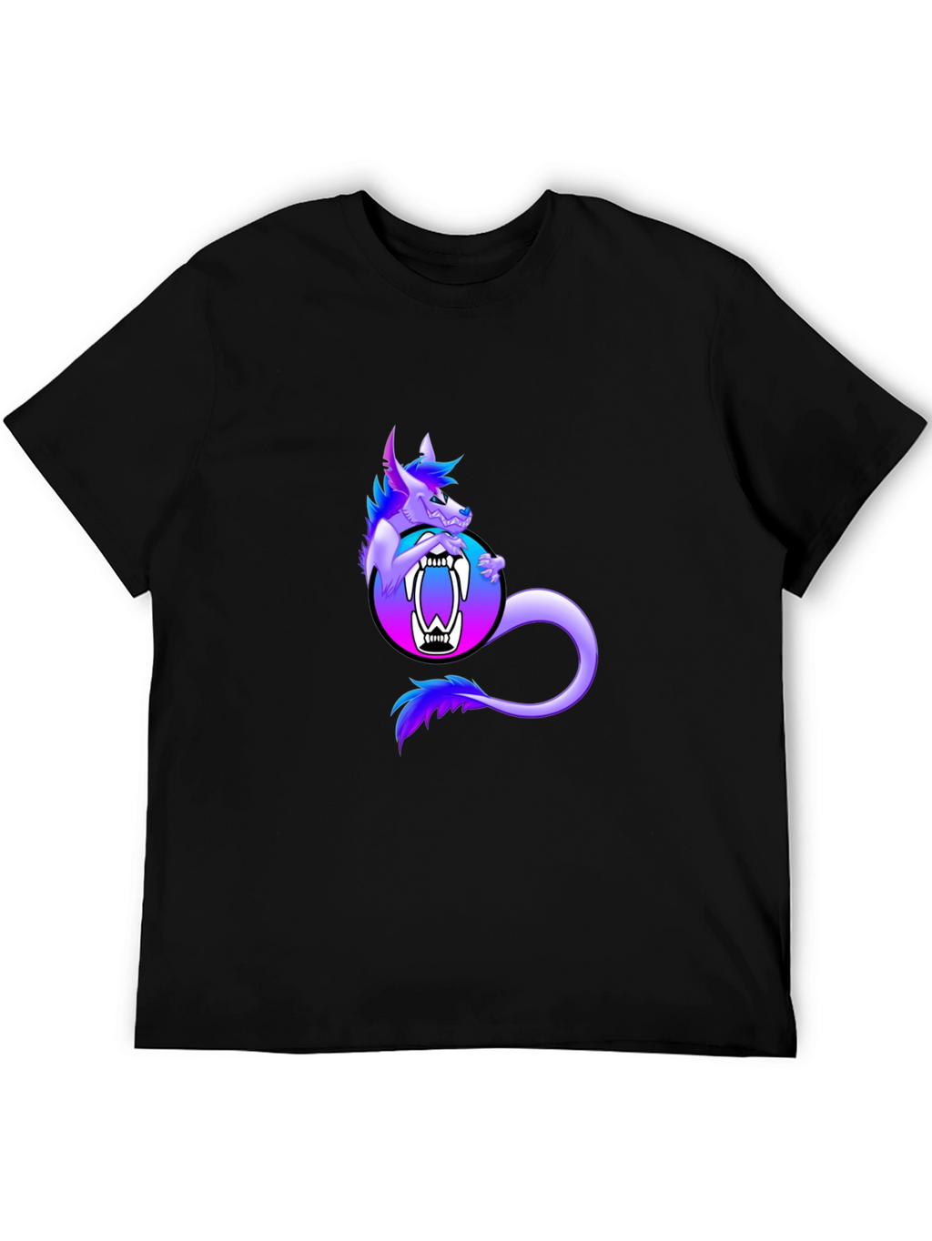 Monster Graphic T-Shirt Black Cotton Tee