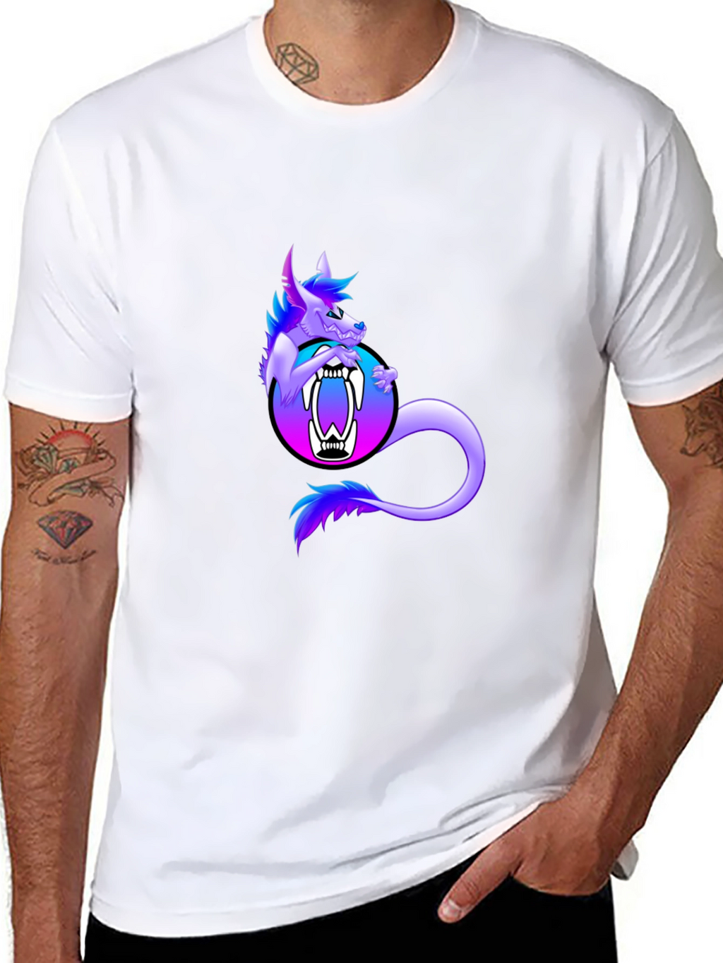 Monster Graphic T-Shirt Black Cotton Tee
