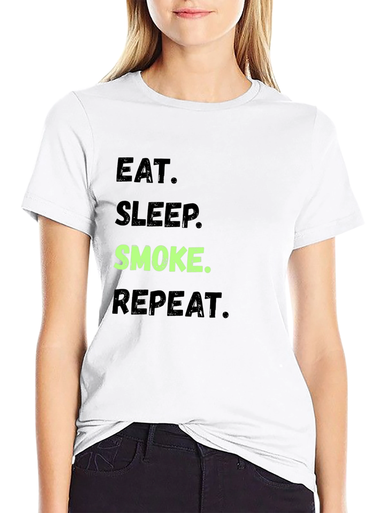 Eat Sleep Smoke Repeat Graphic Tee