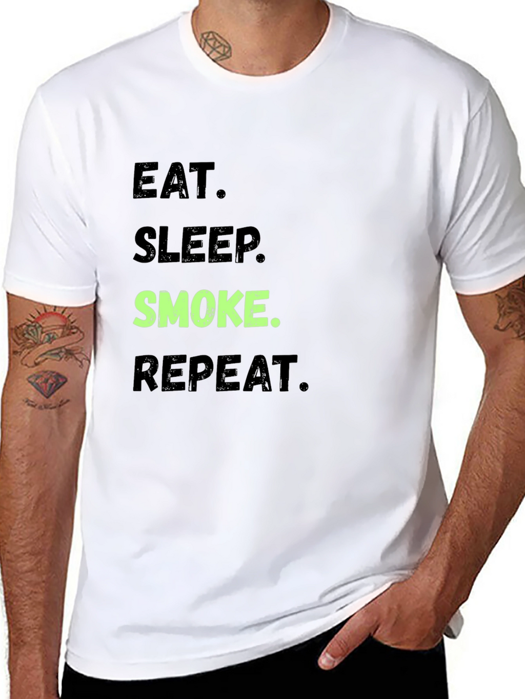 Eat Sleep Smoke Repeat Graphic Tee
