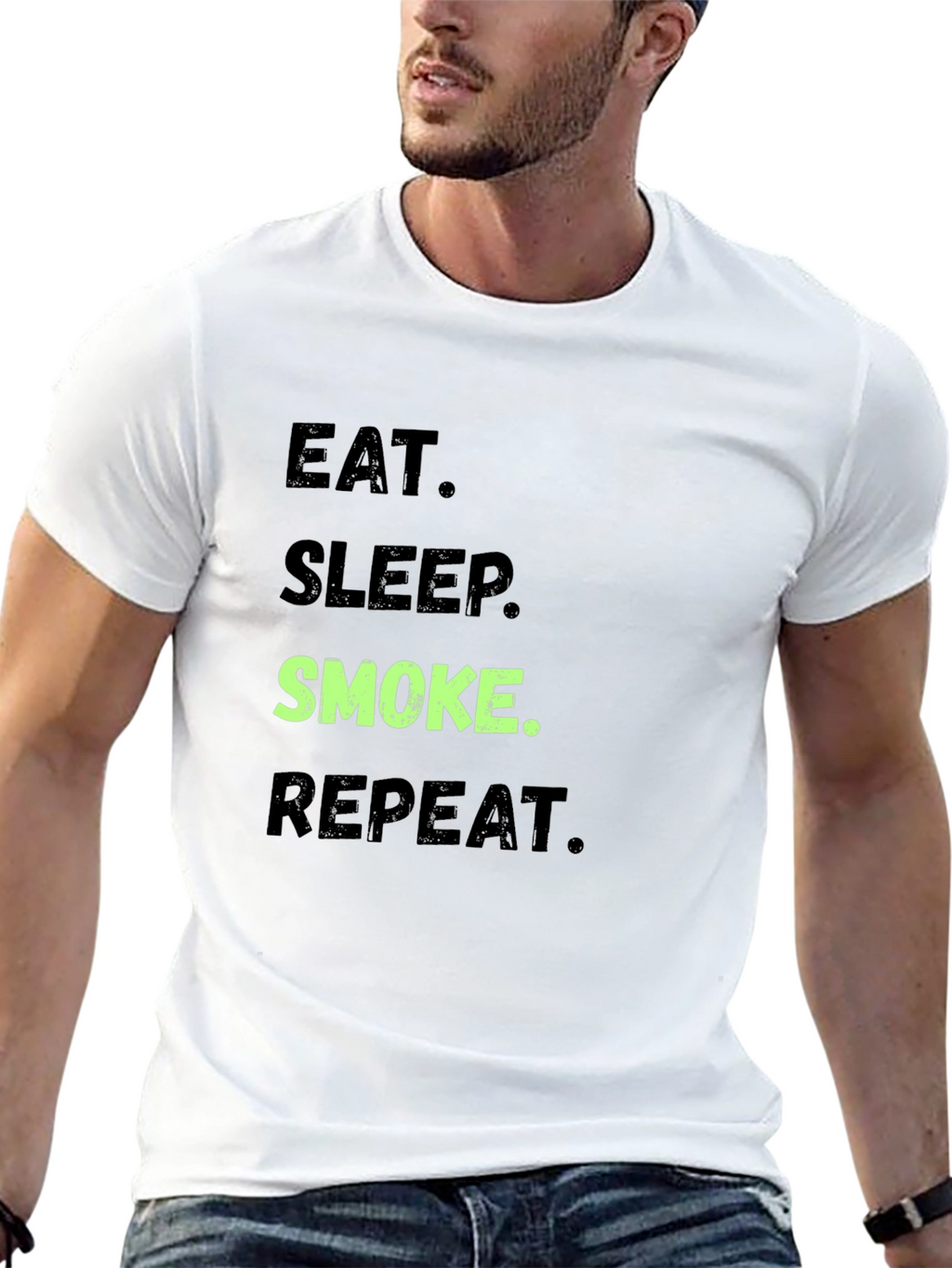 Eat Sleep Smoke Repeat Graphic Tee