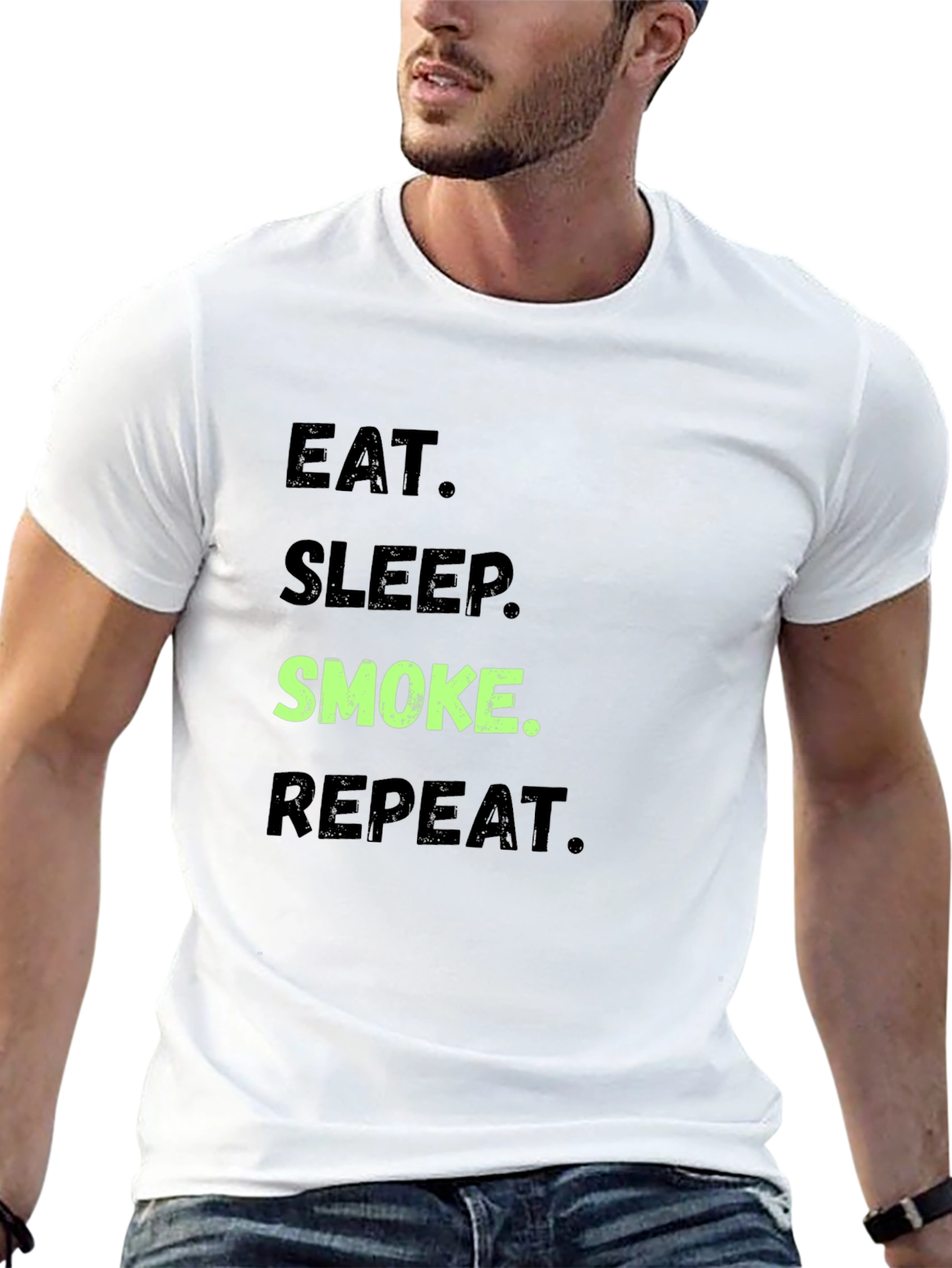 Eat Sleep Smoke Repeat Graphic Tee