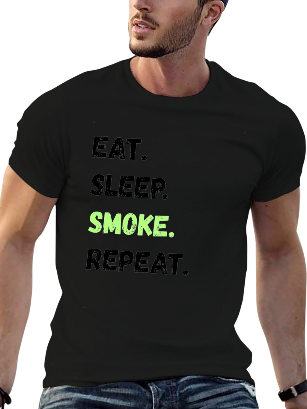 Eat Sleep Smoke Repeat Graphic Tee