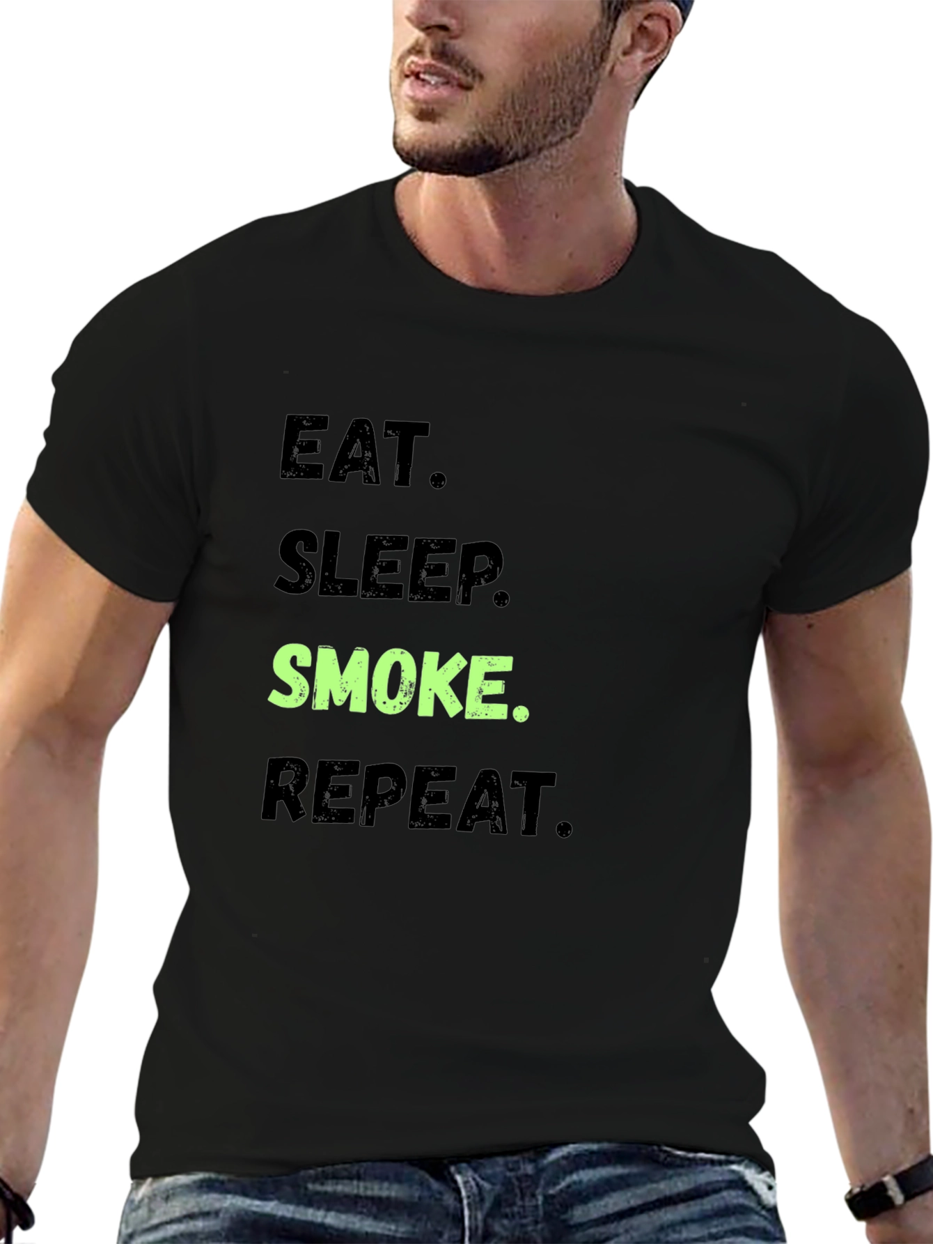 Eat Sleep Smoke Repeat Graphic Tee