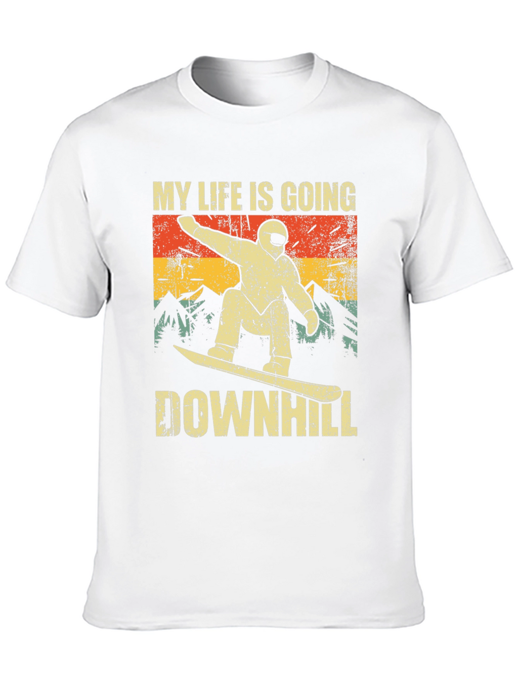 My Life is Going Downhill Snowboarder T-Shirt