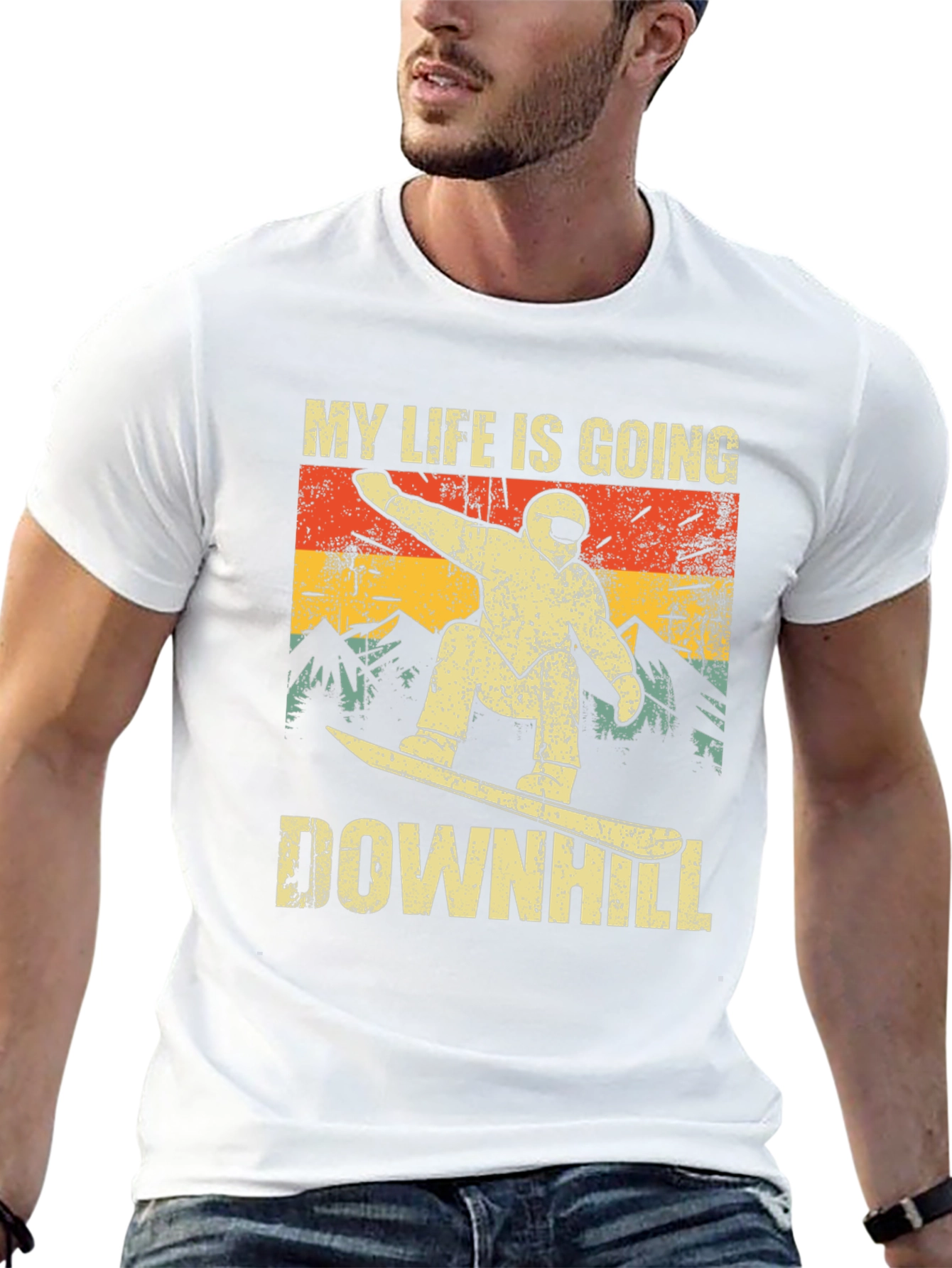My Life is Going Downhill Snowboarder T-Shirt