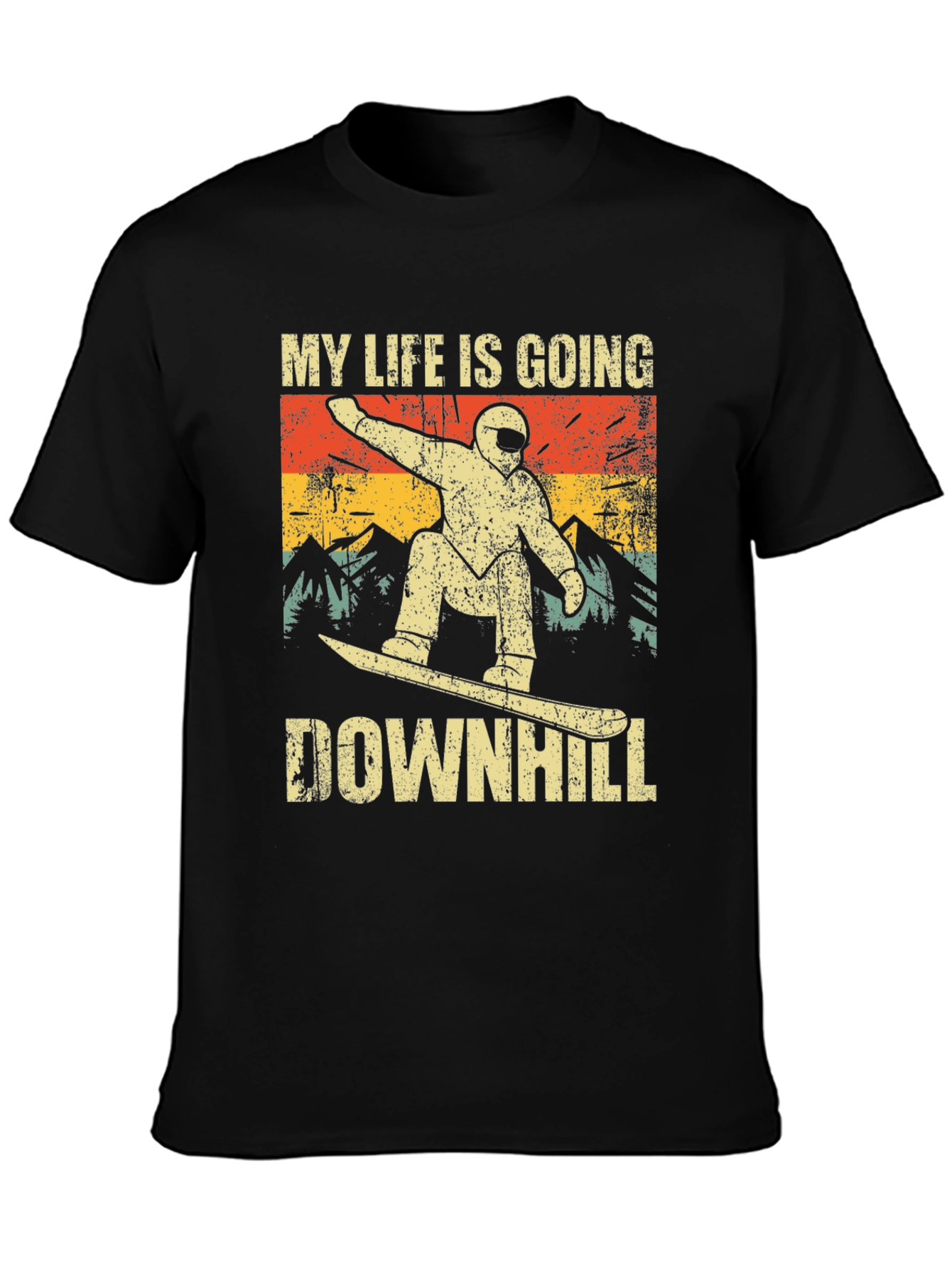 My Life is Going Downhill Snowboarder T-Shirt