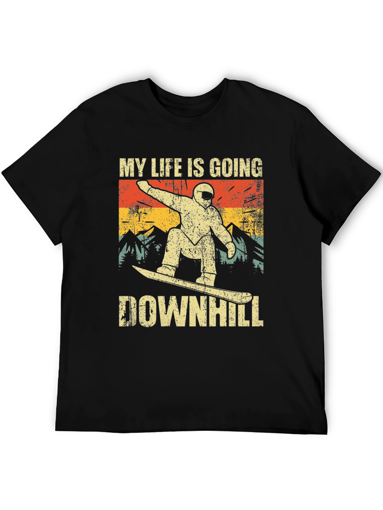 My Life is Going Downhill Snowboarder T-Shirt