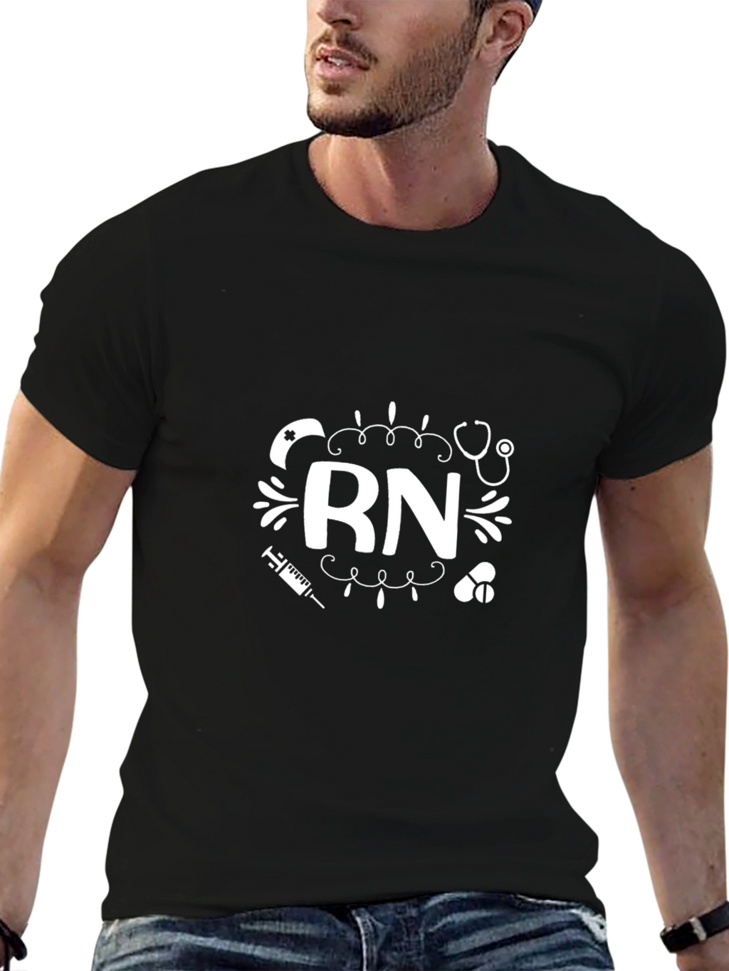 RN Nurse Graphic T-Shirt - Registered Nurse Apparel