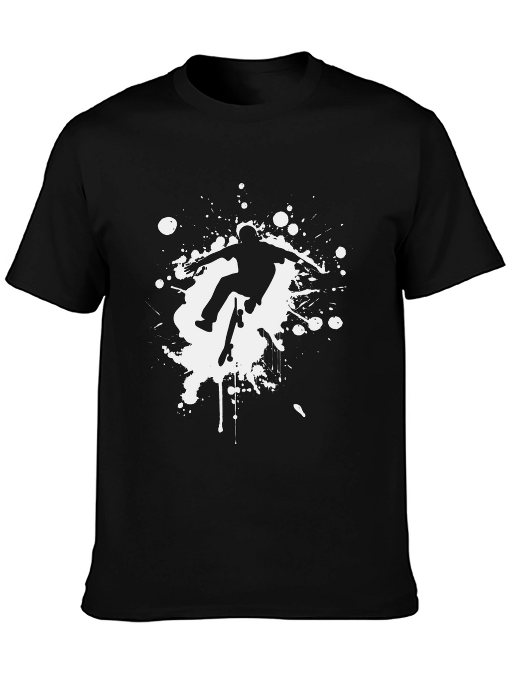 Skateboarder Graphic Black T-Shirt