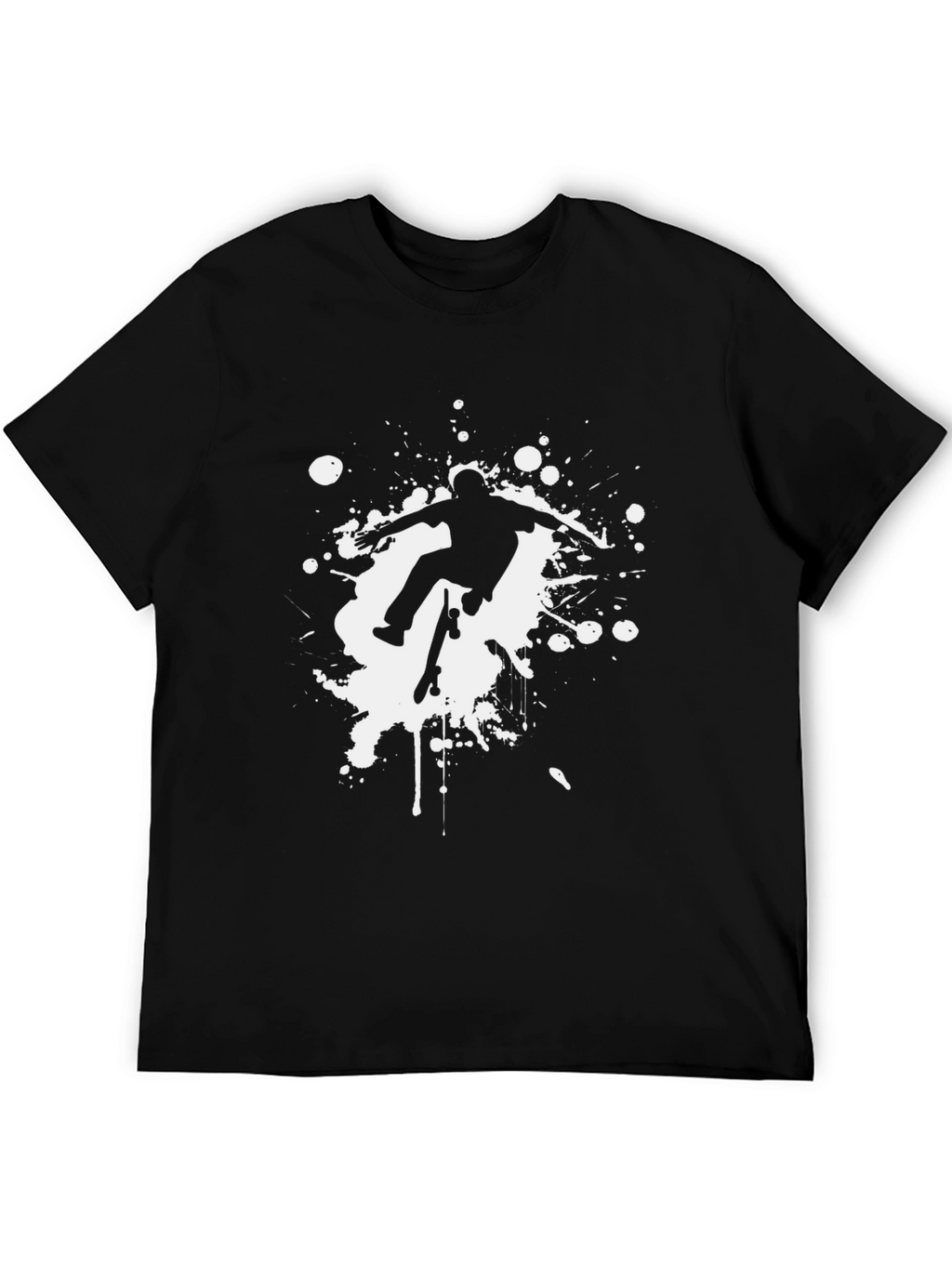 Skateboarder Graphic Black T-Shirt