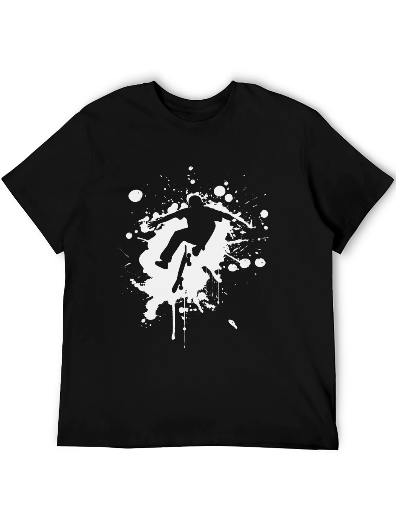 Skateboarder Graphic Black T-Shirt