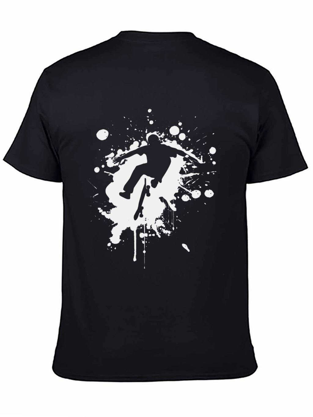Skateboarder Graphic Black T-Shirt