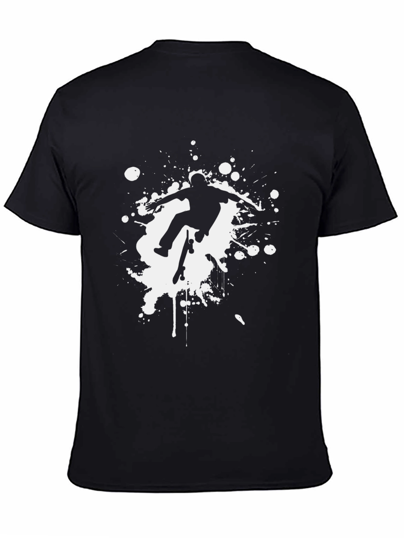 Skateboarder Graphic Black T-Shirt