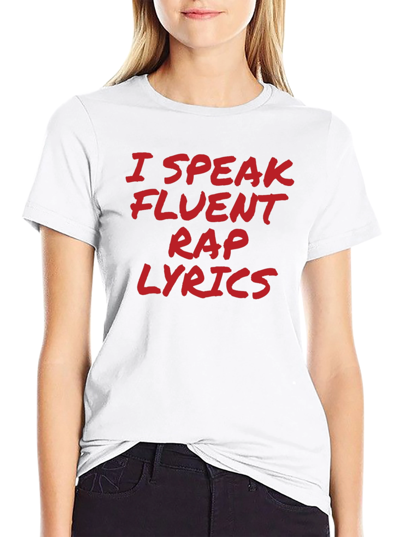 I Speak Fluent Rap Lyrics Black T-Shirt