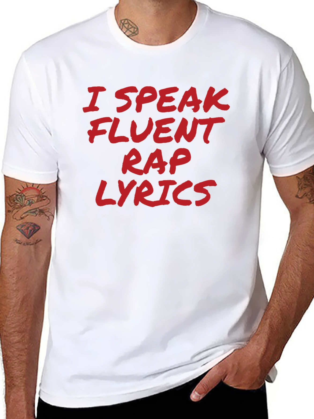 I Speak Fluent Rap Lyrics Black T-Shirt