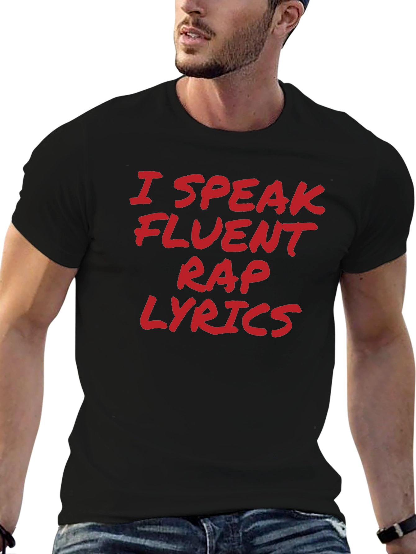 I Speak Fluent Rap Lyrics Black T-Shirt