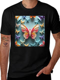 Butterfly Origami Graphic Tee - Unique Design