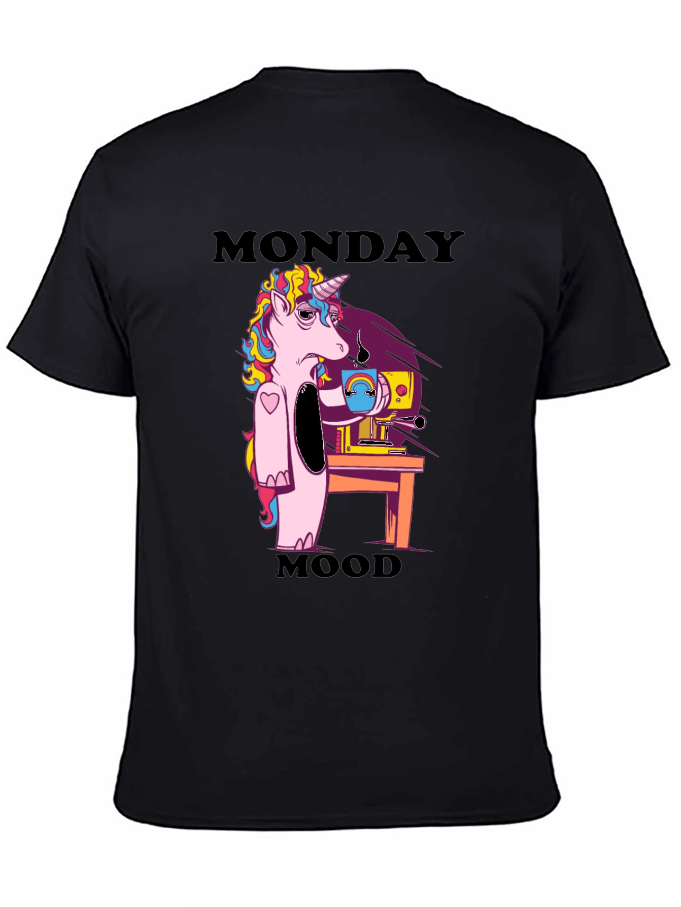 Monday Mood Unicorn Graphic Tee - Coffee Lover
