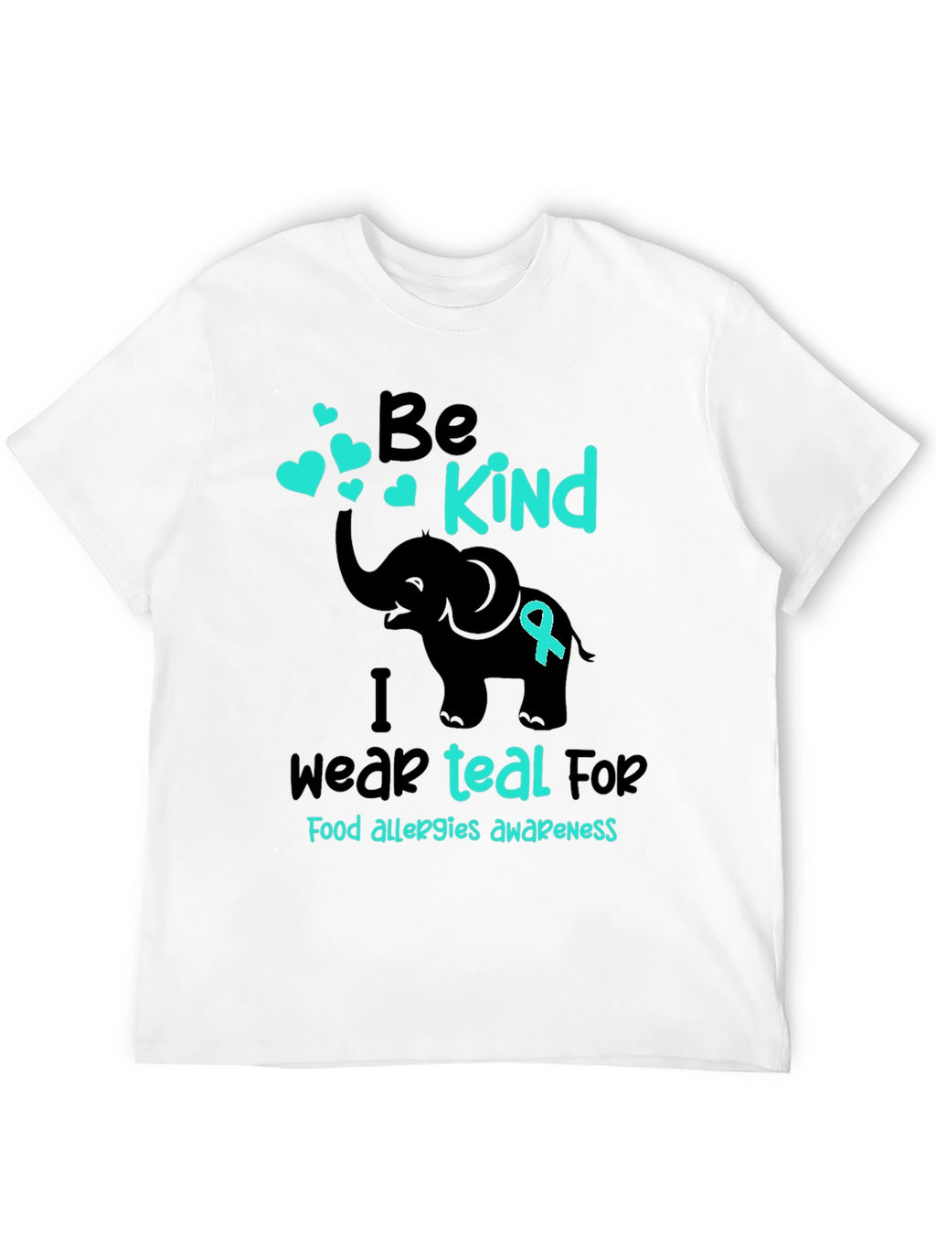 Be Kind Teal Food Allergy Awareness T-Shirt