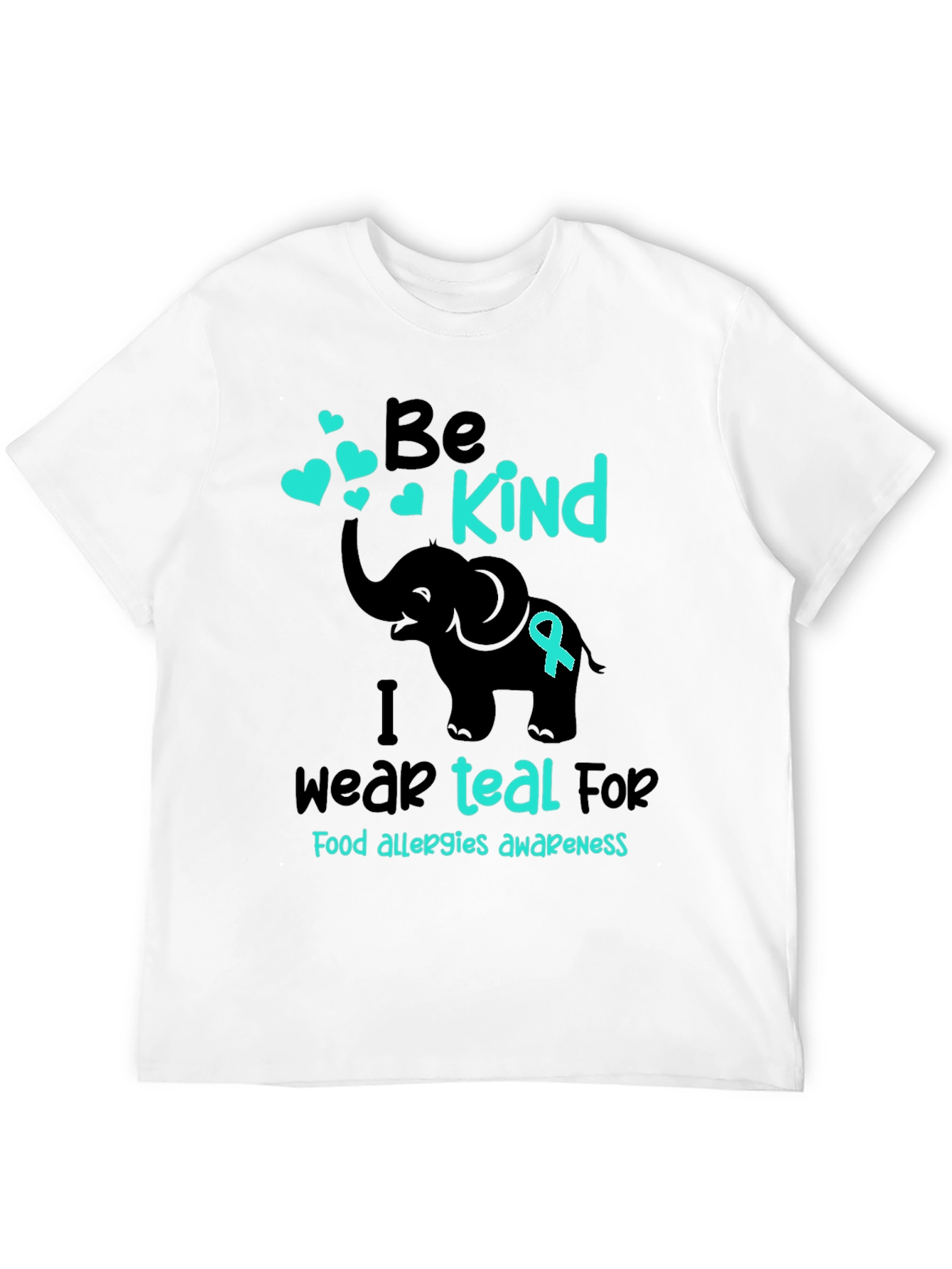 Be Kind Teal Food Allergy Awareness T-Shirt