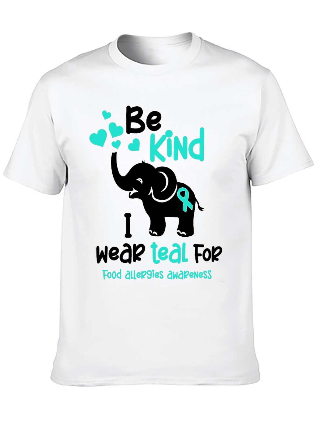 Be Kind Teal Food Allergy Awareness T-Shirt