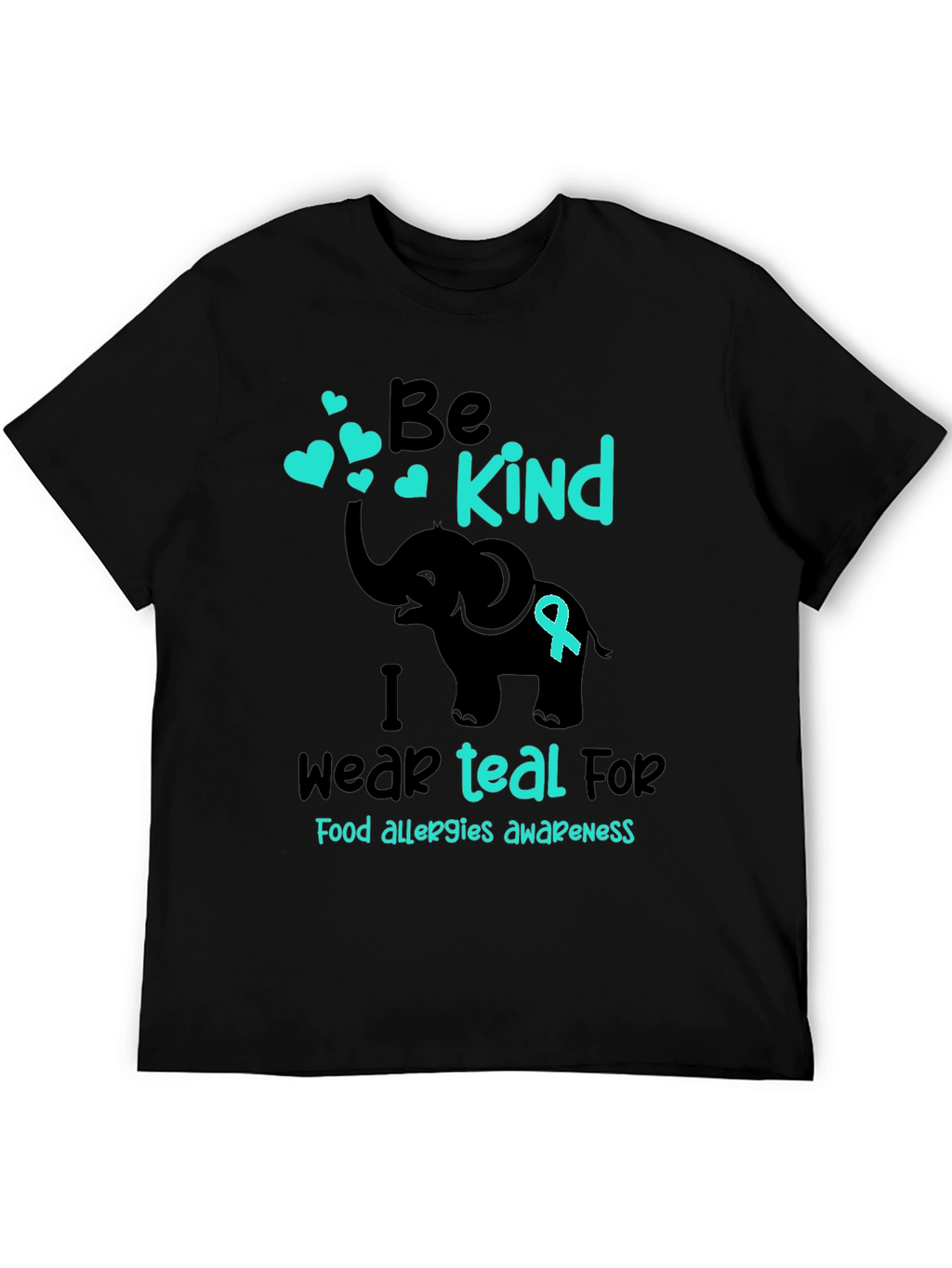 Be Kind Teal Food Allergy Awareness T-Shirt
