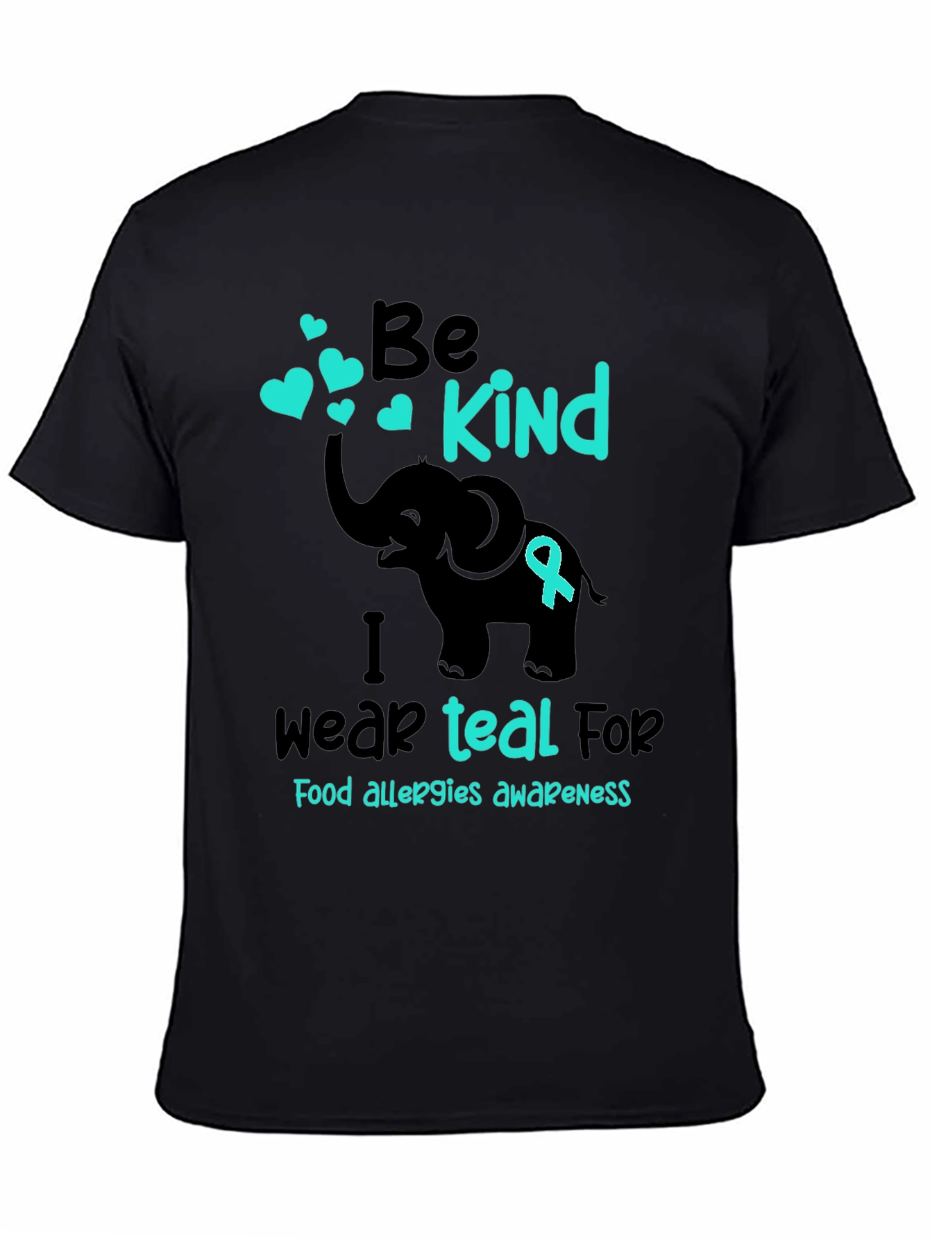 Be Kind Teal Food Allergy Awareness T-Shirt