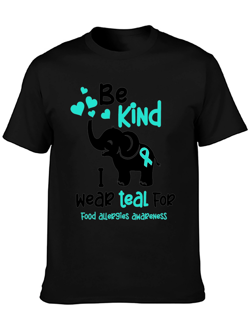 Be Kind Teal Food Allergy Awareness T-Shirt