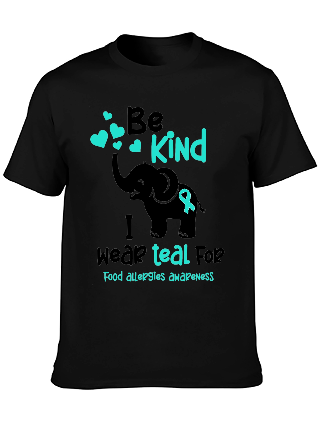 Be Kind Teal Food Allergy Awareness T-Shirt