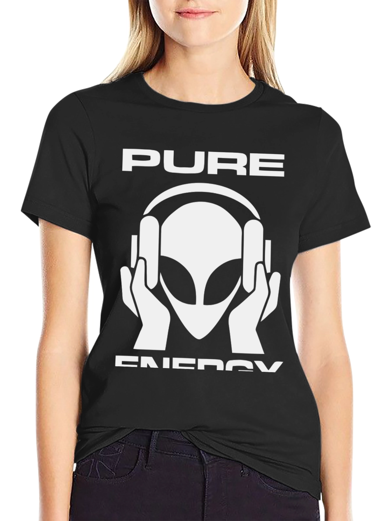 Pure Energy Alien DJ Black T-Shirt
