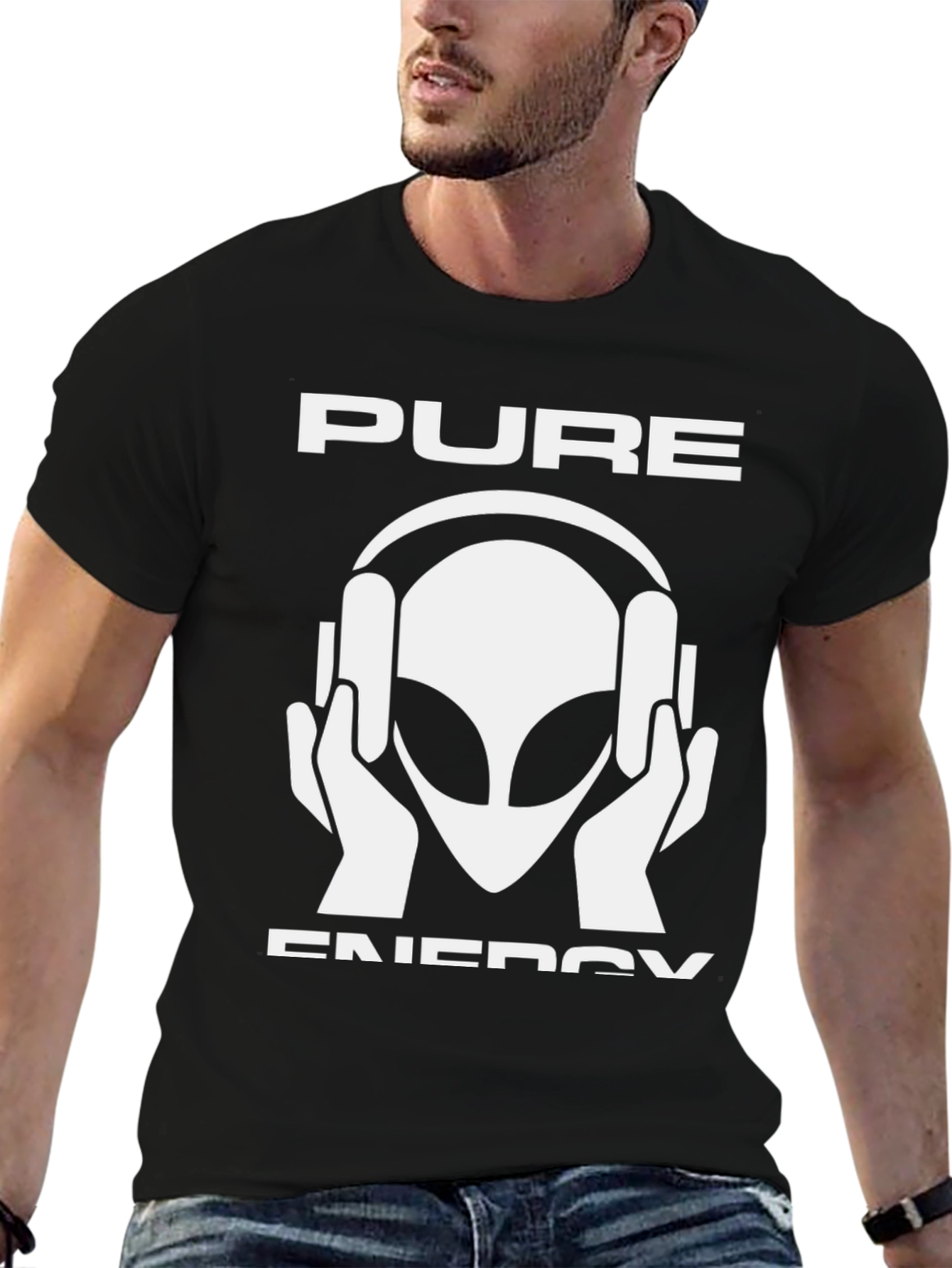 Pure Energy Alien DJ Black T-Shirt