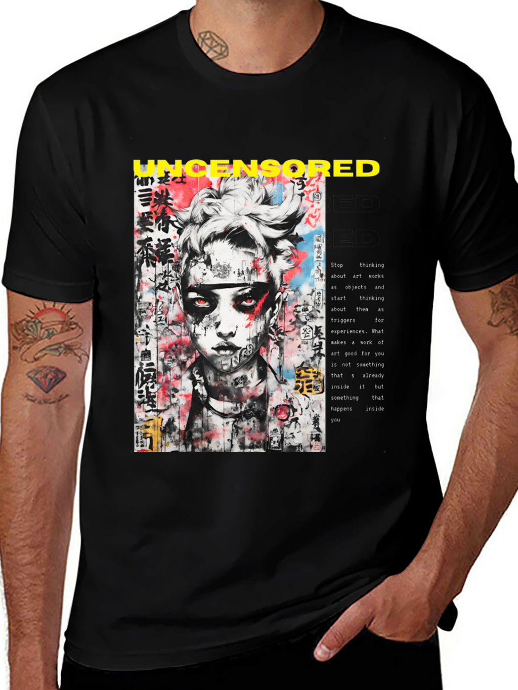 Uncensored Graphic Tee - Edgy Streetwear