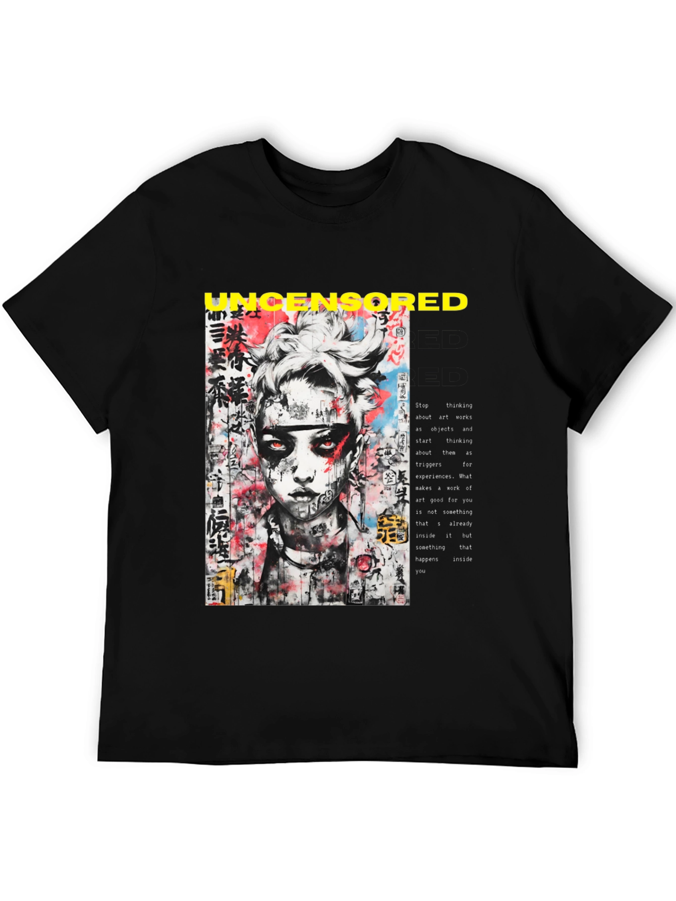 Uncensored Graphic Tee - Edgy Streetwear