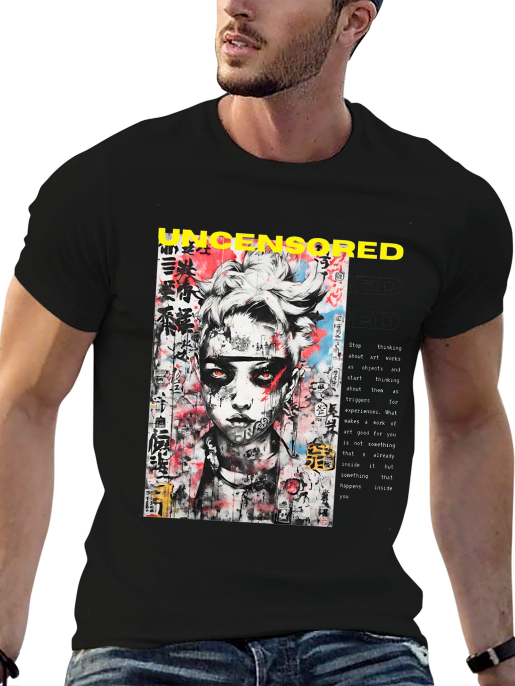 Uncensored Graphic Tee - Edgy Streetwear