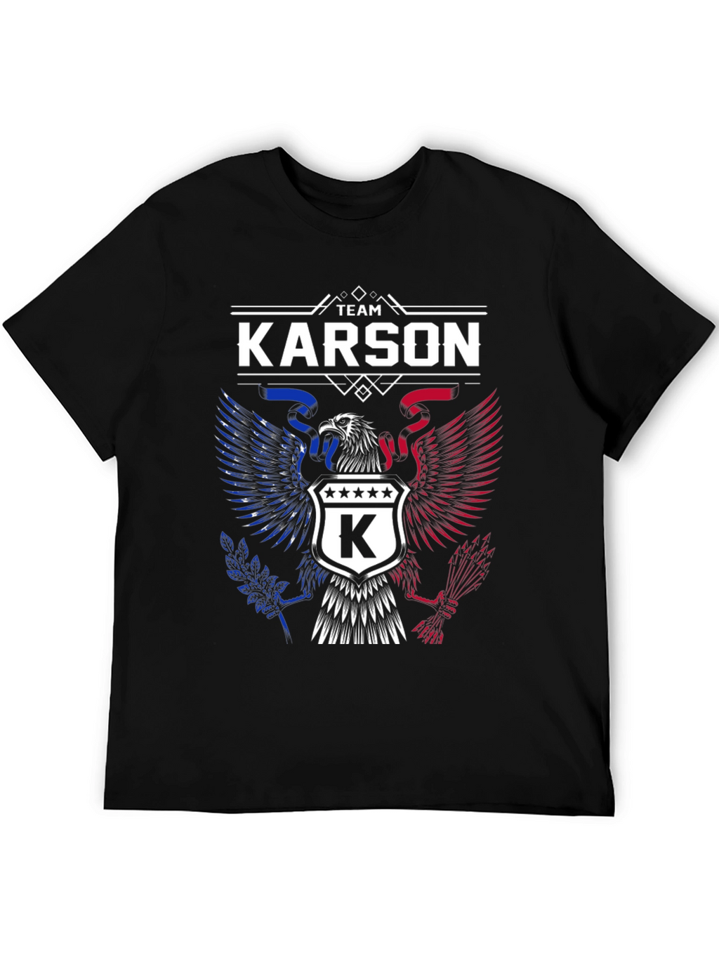 Team Karson Eagle Graphic Black T-Shirt
