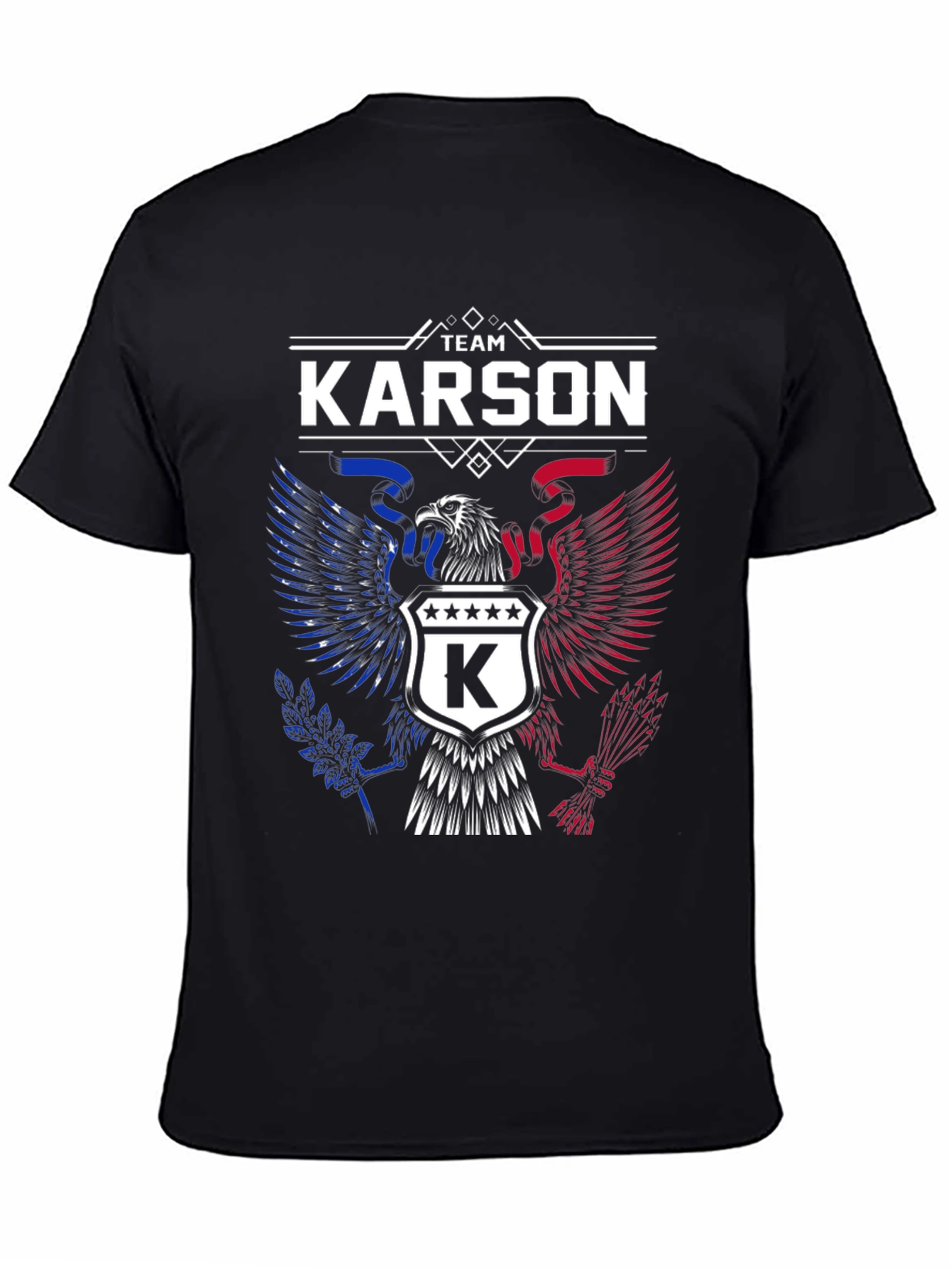 Team Karson Eagle Graphic Black T-Shirt