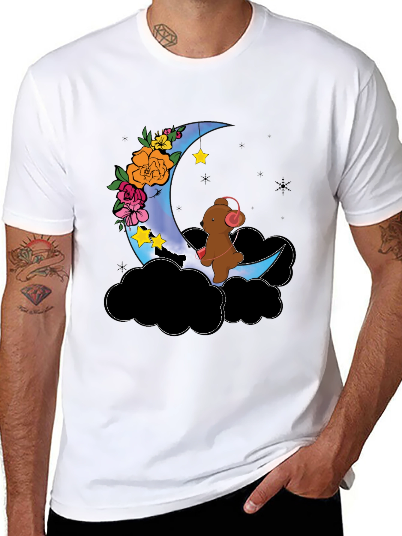 Moon Bear Graphic Tee - Dreamy Night Shirt