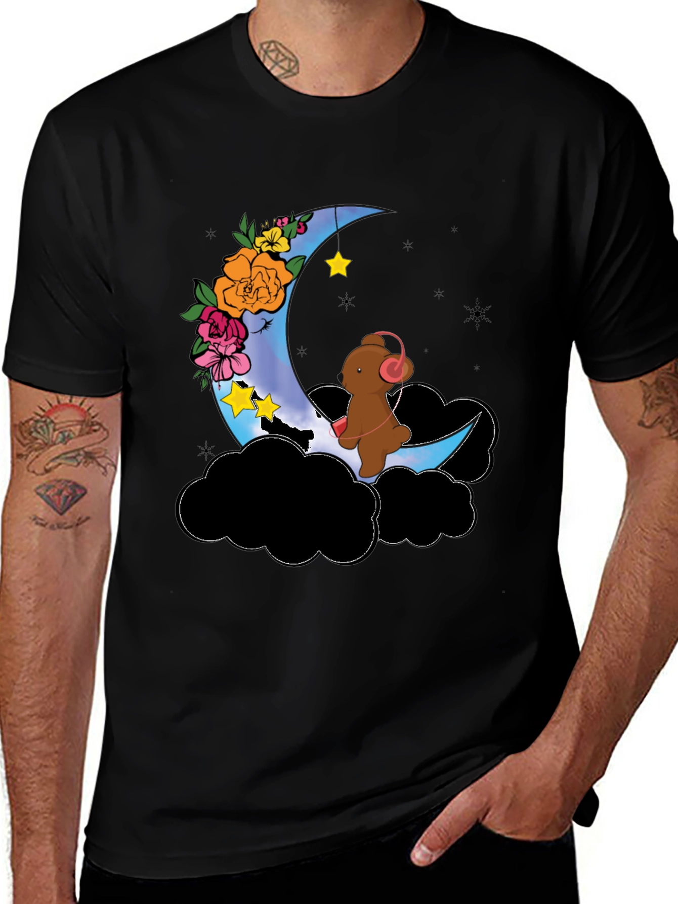 Moon Bear Graphic Tee - Dreamy Night Shirt