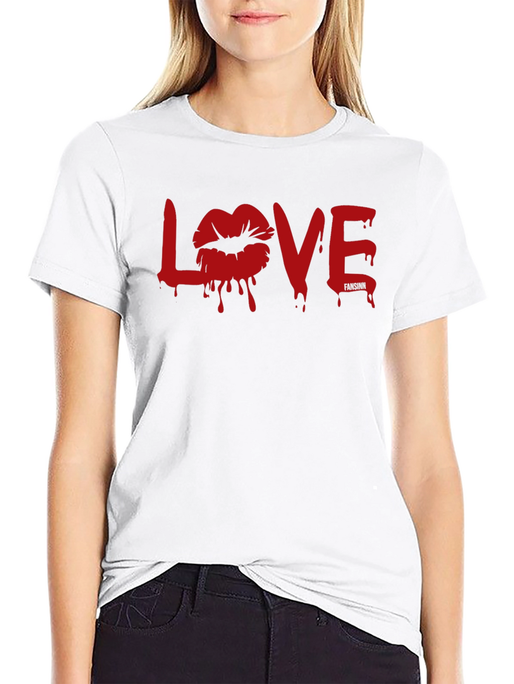 Love Lips Graphic Print T-Shirt