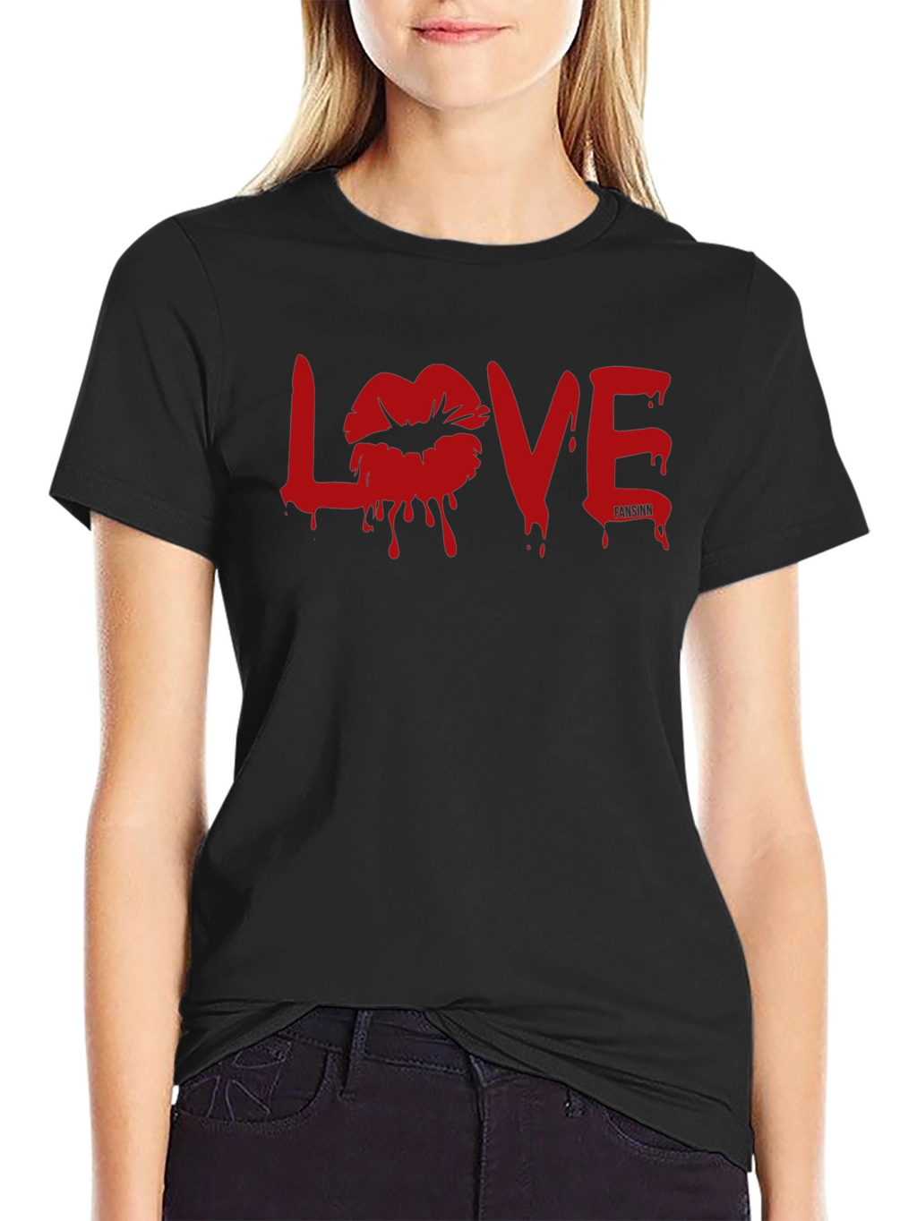 Love Lips Graphic Print T-Shirt