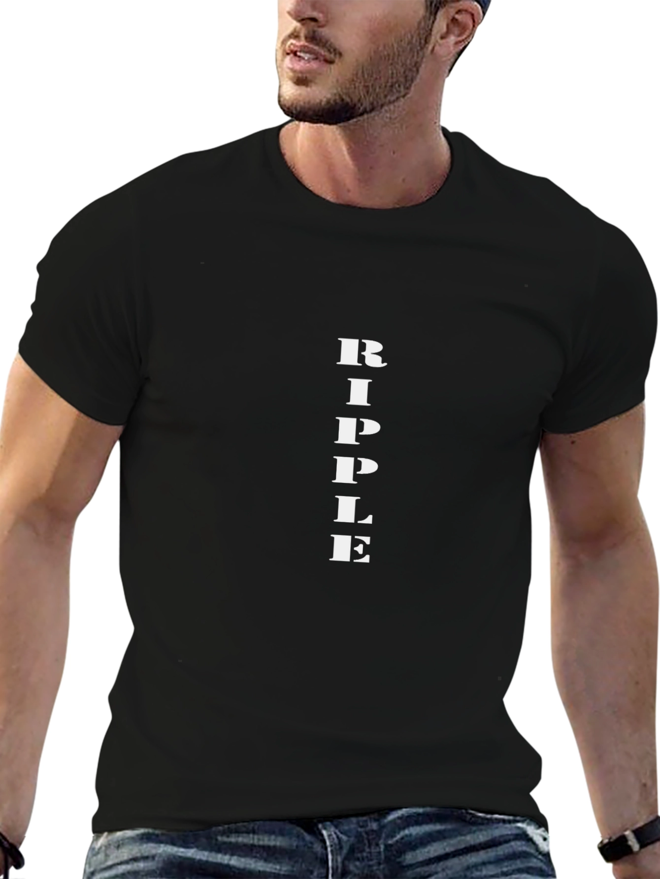 Ripple Tee - Classic Black Cotton