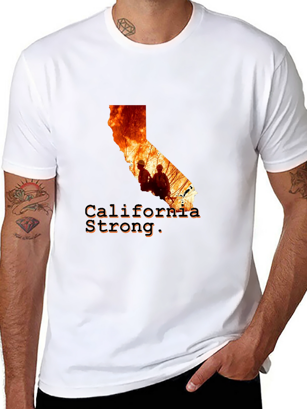 California Strong Firefighter T-Shirt