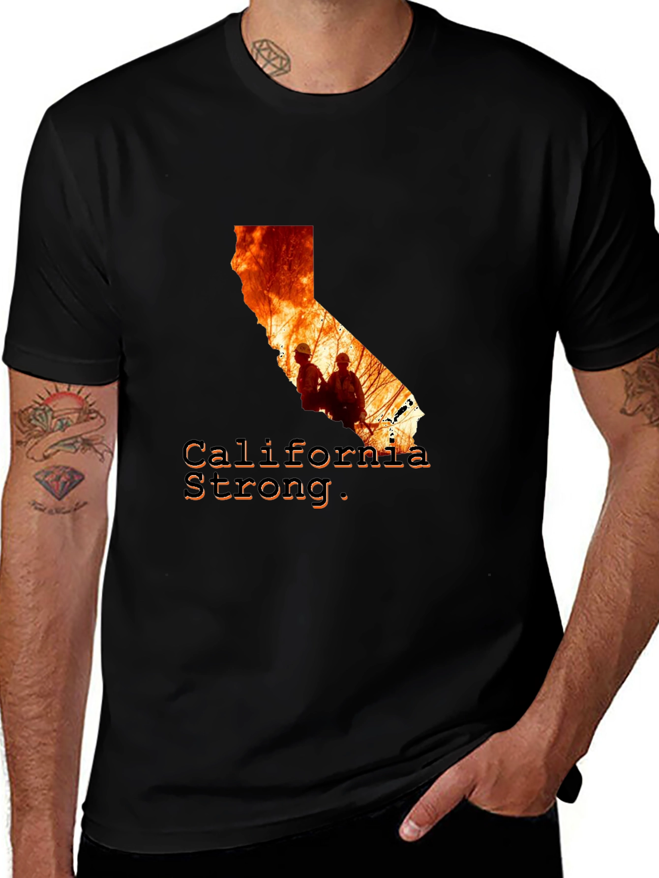 California Strong Firefighter T-Shirt