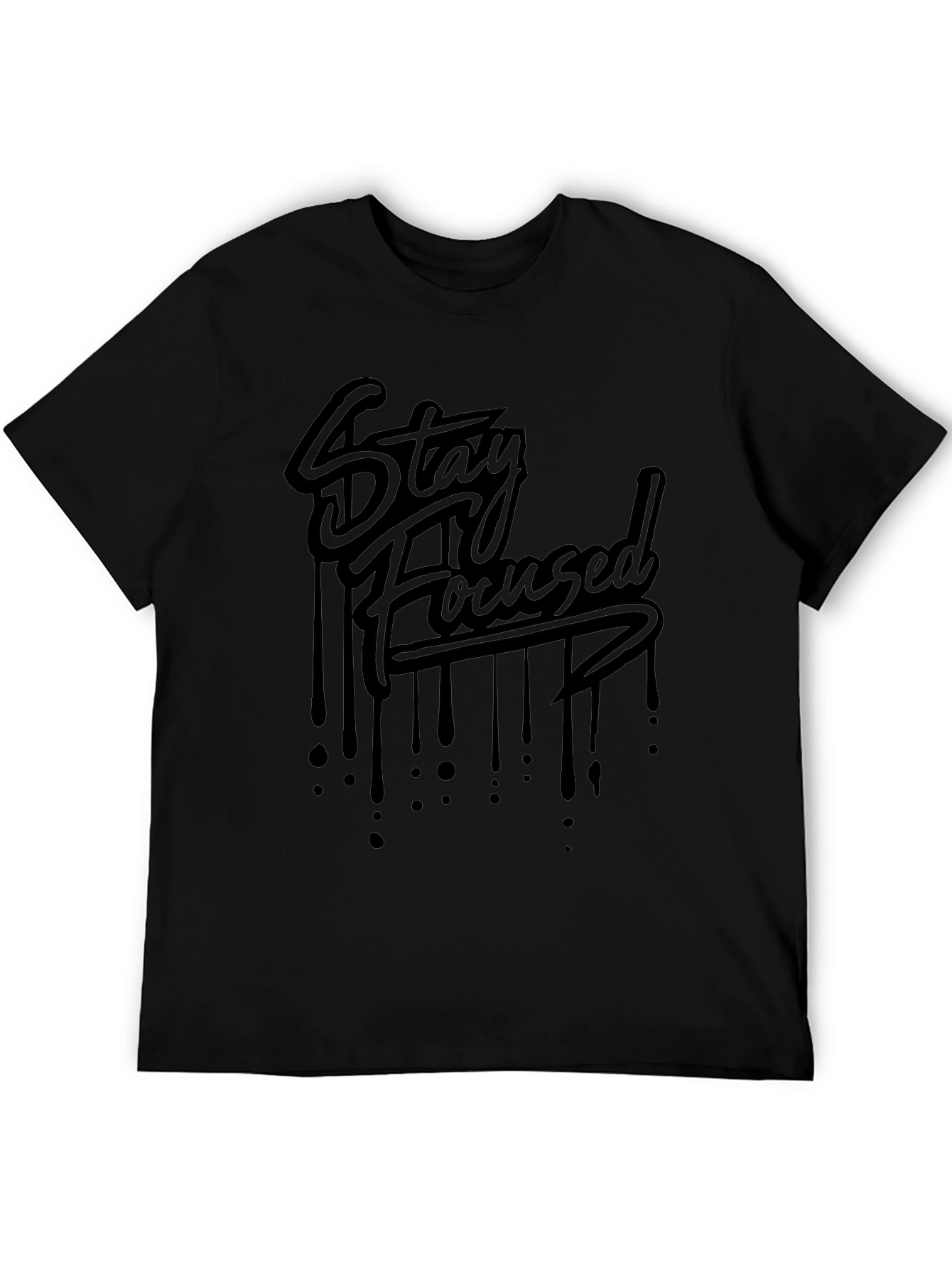 Stay Focused Black Graphic Tee
