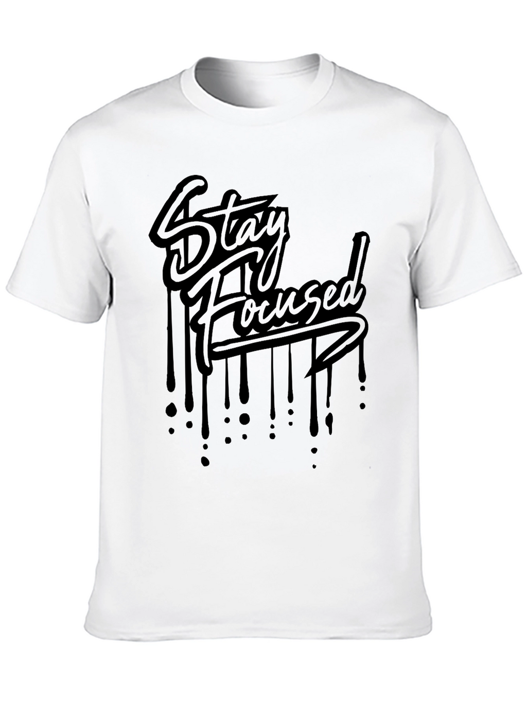 Stay Focused Black Graphic Tee