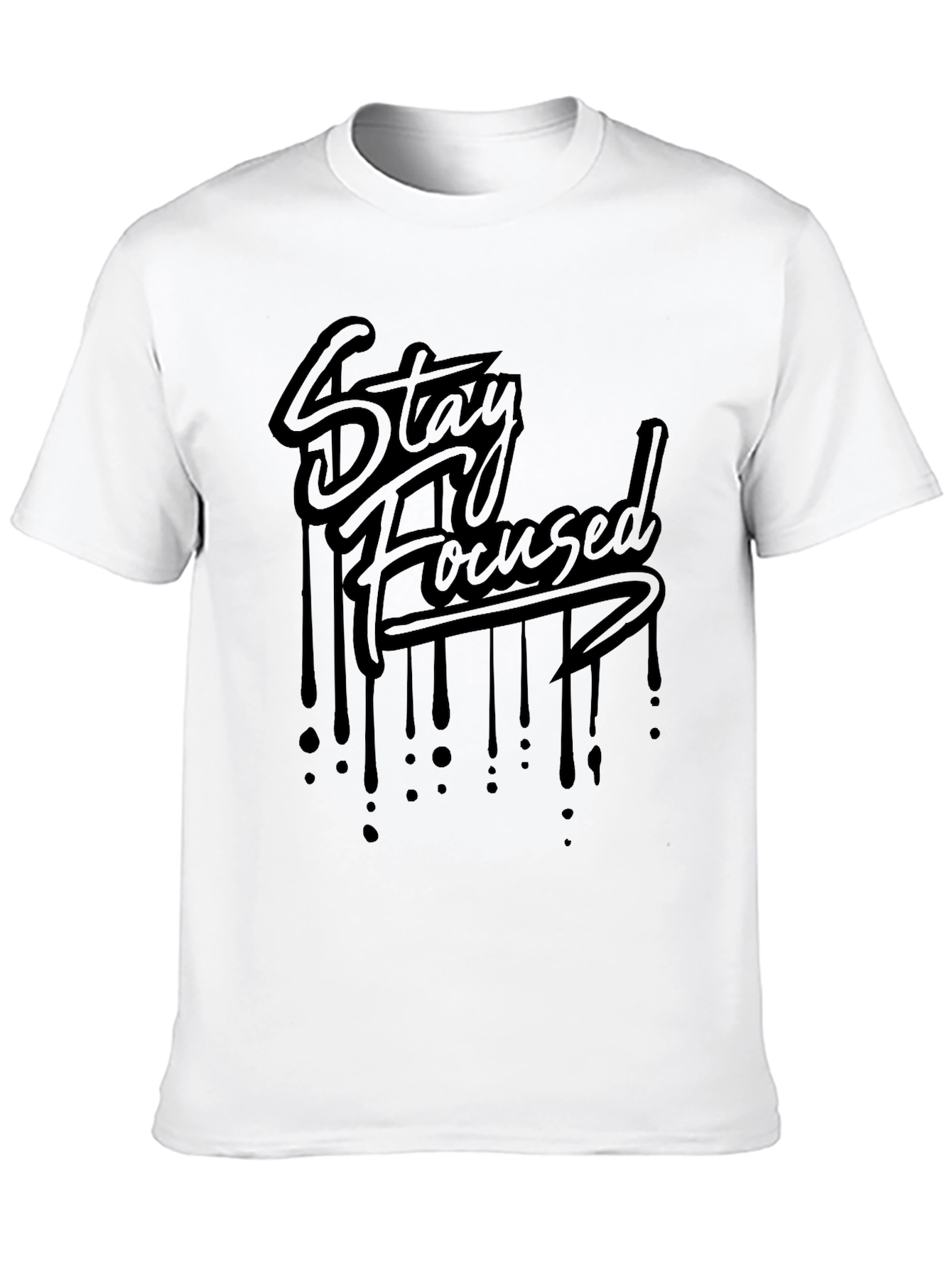 Stay Focused Black Graphic Tee